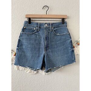 Madewell Balloon Cut Off Shorts Med Wash Denim Festival Boho Summer 27
